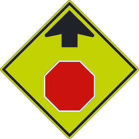 NMC TM609 Stop Ahead Symbol With Arrow Sign