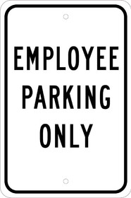 NMC TM623 Employee Parking Only, Heavy Duty Aluminum, 18" x 12"