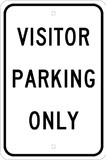 NMC TM624 Visitor Parking Only, Heavy Duty Aluminum, 18