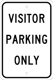 NMC TM624 Visitor Parking Only, Heavy Duty Aluminum, 18" x 12"