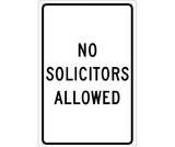 NMC TM66 No Solicitors Allowed Sign