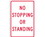 NMC 12" X 18" Aluminum Safety Identification Sign, No Stopping Or Standing, Price/each
