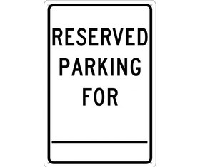 NMC TM6 Reserved Parking Sign