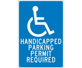 NMC TM84 Handicapped Parking Permit Required Sign