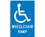 NMC 12" X 18" Aluminum Safety Identification Sign, Wheelchair Ramp, Price/each