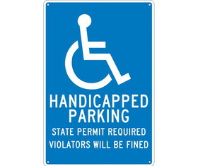 NMC TM90 Handicapped Parking Permit Required Sign