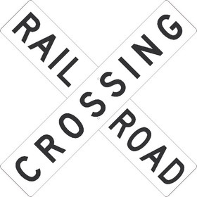 NMC 9326T Railroad Crossing Sign, Heavy Duty Aluminum, 48" x 48"