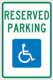 NMC TM97 Reserved Handicapped Parking Ada Sign