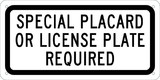 NMC TMAS13 Handicapped Parking California Special License Plate Required Sign