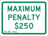 NMC TMAS15 State Handicapped Parking Plaque $250 Fine Minimum