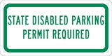 NMC TMAS17 State Disabled Parking  Permit Required Plaque