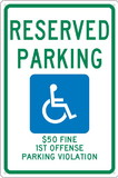 NMC TMS304 State Handicapped Parking Alabama  Sign