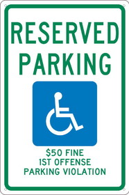NMC TMS304 State Handicapped Parking Alabama  Sign