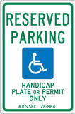 NMC TMS305 State Handicapped Parking Arizona Sign