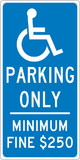 NMC TMS307 State Handicapped Reserved Parking California Sign