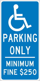 NMC TMS307 State Handicapped Reserved Parking California Sign