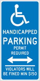 NMC TMS309 State Handicapped Parking Connecticut Sign