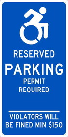 NMC TMS310 State Handicapped Parking Permit Connecticut Sign