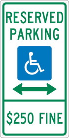 NMC TMS316 State Handicapped Reserved Parking Illinois Sign