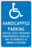 NMC TMS322 State Handicapped Reserved Parking Sign Massachusetts