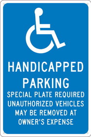 NMC TMS322 State Handicapped Reserved Parking Sign Massachusetts