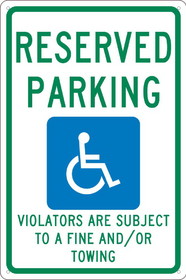 NMC TMS325 State Handicapped Reserved Parking Sign New Mexico