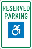 NMC TMS326 State  Handicapped Reserved Parking Sign New York