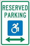 NMC TMS327 State Handicapped Reserved Parking Sign New York