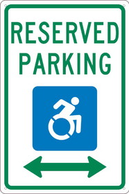 NMC TMS327 State Handicapped Reserved Parking Sign New York