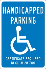 NMC TMS334 State Handicapped Parking Sign Rhode Island