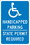 NMC 18" X 12" Aluminum Safety Identification Sign, Handicapped Parking Permit Required, Price/each