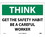 NMC 10" X 14" Vinyl Safety Identification Sign, Get The Safty Habit Be A Careful Worker, Price/each