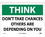 NMC 10" X 14" Vinyl Safety Identification Sign, Don'T Take Chances Others A.., Price/each