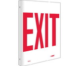 NMC TV10 Exit Sign, Rigid Plastic, 10