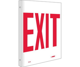 NMC TV10 Exit Sign, Rigid Plastic, 10" x 8"