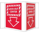 NMC VS20 3-View Lock-Out Center Sign