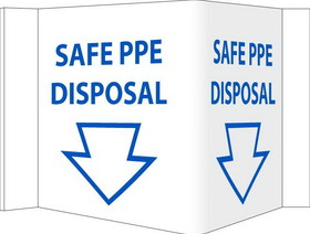 NMC VS57 Safe Ppe Disposal Visi Sign, RIGID VINYL 3MM, 6" x 9"