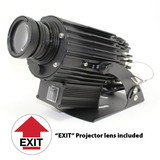 NMC VSP3 Virtual Sign Projector: Exit, Virtual LED Sign Projector: EXIT; rotating image- remote control- 1-year warranty- heavy-duty aluminum alloy housing