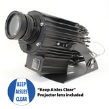 NMC VSP4 Virtual Sign Projector: Keep Aisles Clear, Virtual LED Sign Projector: Keep Aisles Clear- rotating image- remote control- 1-year warranty- heavy-duty aluminum alloy housing.