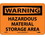 NMC 7" X 10" Vinyl Safety Identification Sign, Hazardous Material Storage Area, Price/each