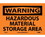 NMC 7" X 10" Vinyl Safety Identification Sign, Hazardous Material Storage Area, Price/each