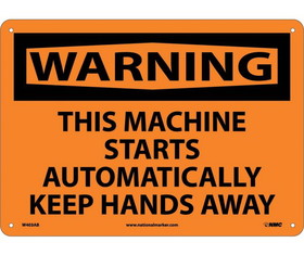 NMC W403 Warning This Machine Starts Automatically Sign