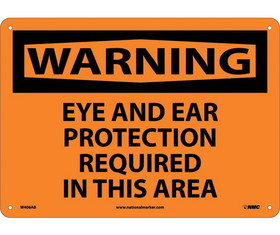 NMC W406 Warning Eye And Ear Protection Required Sign