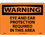 NMC 7" X 10" Vinyl Safety Identification Sign, Eye And Ear Protection Required, Price/each