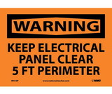 NMC W410 Keep Electrical Panel Clear 5Ft Sign