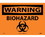 NMC 10" X 14" Vinyl Safety Identification Sign, Biohazard, Price/each