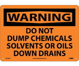 NMC W416 Do Not Dump Chemicals Solv.. Sign