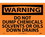 NMC 10" X 14" Vinyl Safety Identification Sign, Do Not Dump Chemicals Solv.., Price/each
