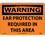 NMC 10" X 14" Vinyl Safety Identification Sign, Ear Protection Required In.., Price/each