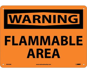 NMC W423 Warning Flammable Area Sign